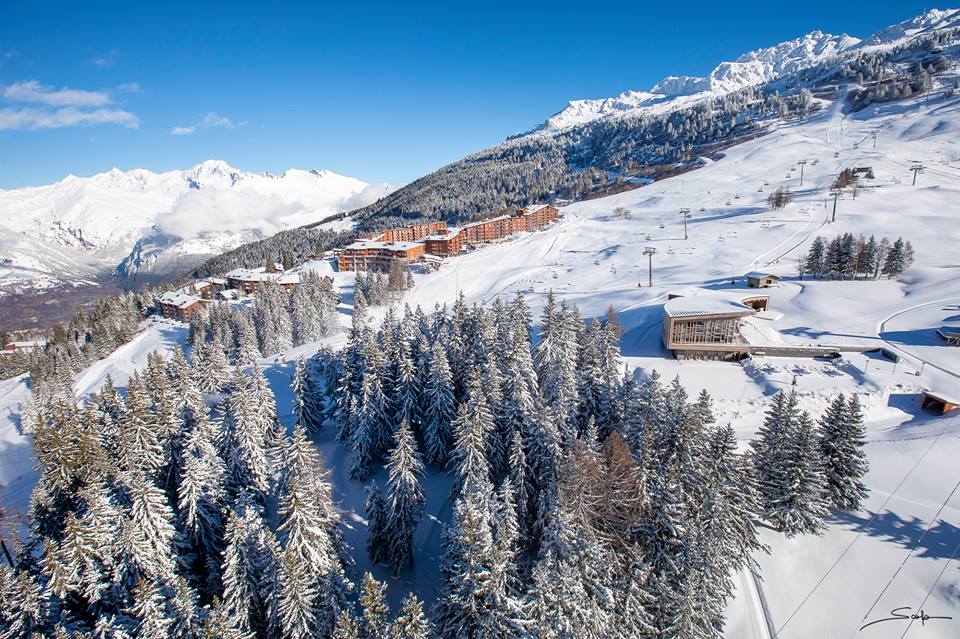 Ski resort of Les Arcs in winter