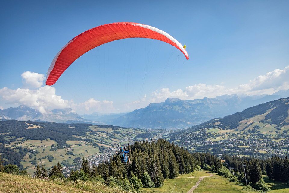 Un parapente à Megève